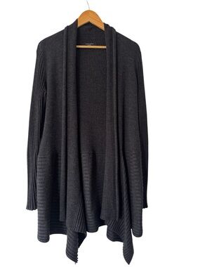 AllSaints charcoal gray ribbed cardigan